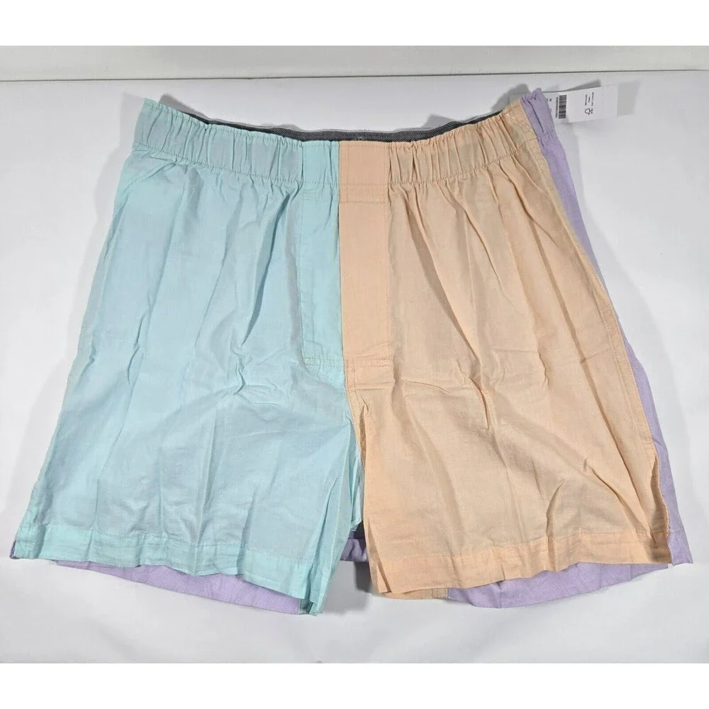 J Crew Men's Size Small Tri Color Colorblock Cotton Boxer Shorts New
